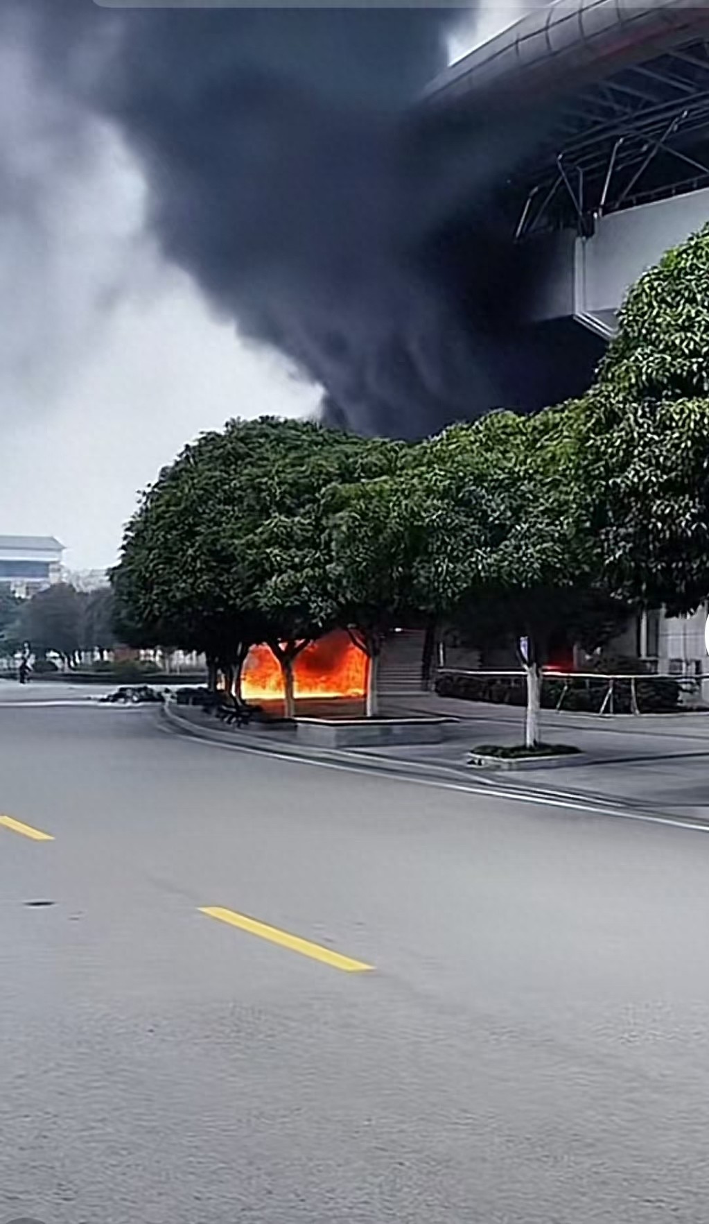 广东奥体中心未遭飞机袭击，封路传闻实为谣言_知识解答