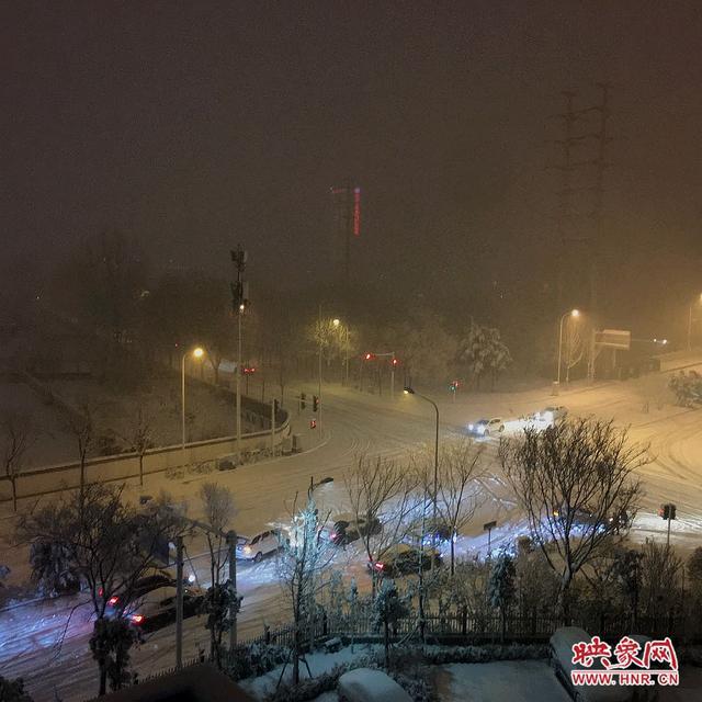 郑州下雪了，银装素裹的冬日画卷