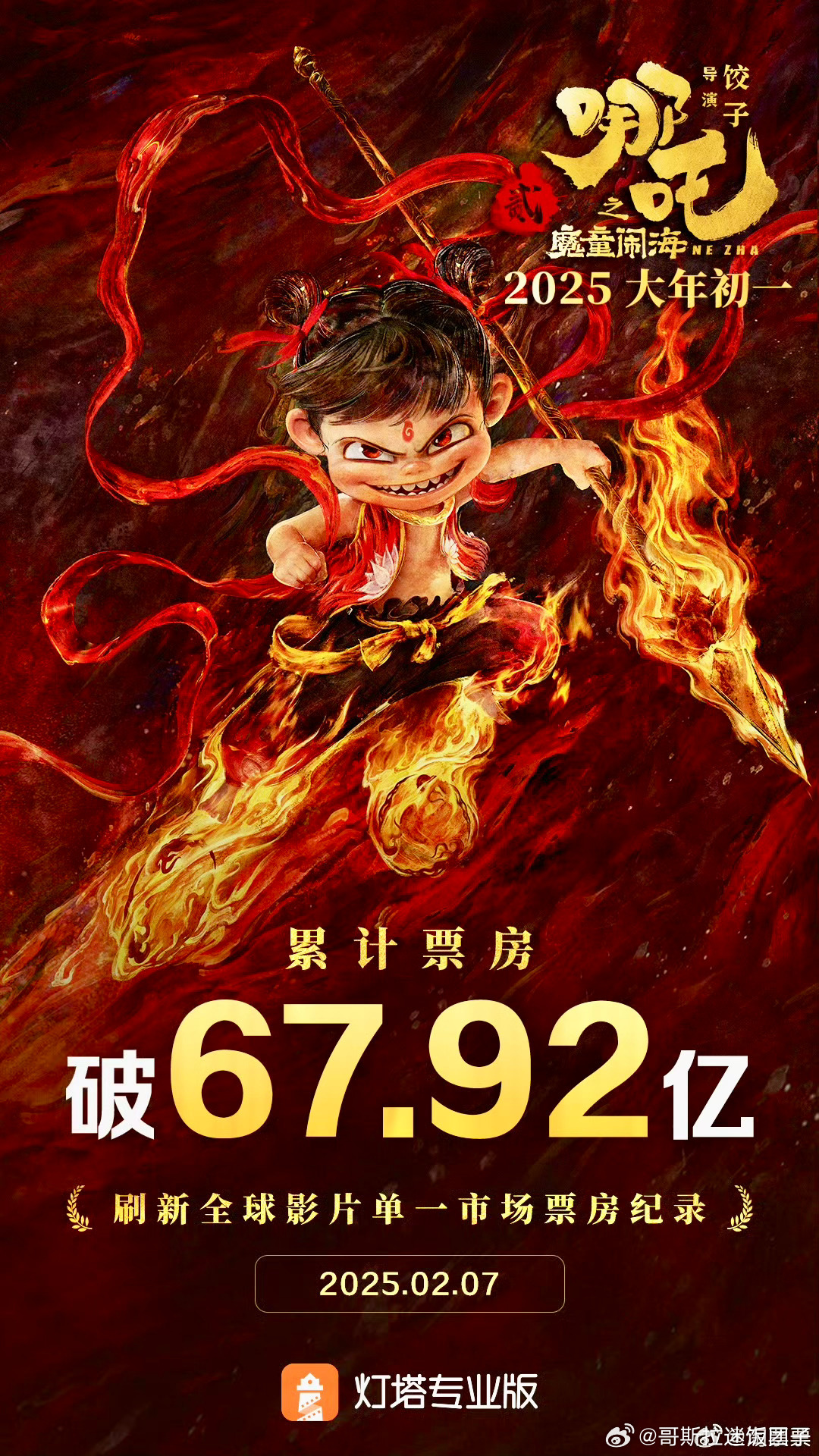 哪吒2票房破85亿，刷新记录，再创神话！